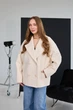Жіноче коротке пальто піджак UF-Fashion М-409 42 бежевий - зображення 2