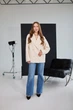 Жіноче коротке пальто піджак UF-Fashion М-409 42 бежевий - зображення 4