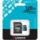 Карта пам'яті Kingston 128GB microSDXC сlass 10 UHS-I U3 V30 A2 Canvas Go Plus G4 (SDCG4/128GB) - изображение 3