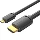 Кабель Vention HDMI M to Micro HDMI M 1м V2.0 4K 60Гц 18Gbps Black (AGIBF) - изображение 1