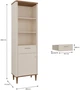 Книжный шкаф Frisco Lacetti 604х412х2005 мм Бежевый/Дуб Валенсия (25070-LCT711L) - изображение 5