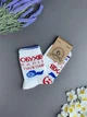 Женские высокие носки Шкарпеткофф с принтом "Обухов 65м" (р. 36-40, хлопок, белые) - изображение 2