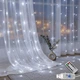 Гирлянда-штора «Капля росы» 3х3 м на 300 LED от USB, холодный белый свет — светодиодная завеса на окно с пультом и крючками - изображение 3