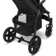 Прогулочная коляска Lionelo Annet Black Carbon, большие колеса EVA 11"/8", амортизация, регулируемая спинка и подножка, футкавер, москитная сетка, подстаканник - изображение 5