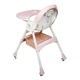 Стільчик для годування Kidoro One ST-6540 Pink екошкіра, 5-точкові ремені, регулювання спинки, колеса зі стопорами, до 50 кг - зображення 5