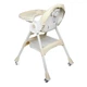 Стільчик для годування Kidoro One ST-6540 Beige екошкіра, 5-точкові ремені, регулювання спинки, колеса зі стопорами, до 50 кг - зображення 3