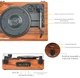 Вініловий програвач Udreamer, Bluetooth, USB, AUX, RCA, 33/45/78 об/хв, вбудовані колонки - зображення 4