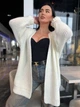В'язаний жіночий кардиган NASTIA, колір молочний, розмір onesize - изображение 4