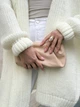 В'язаний жіночий кардиган NASTIA, колір молочний, розмір onesize - изображение 8