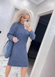 Вʼязана сукня міді INTER, колір Джинс, розмір One Size - зображення 6