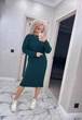 Вʼязана сукня міді INTER, колір Смарагд, розмір One Size - зображення 5