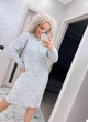 Вʼязана сукня міді INTER, колір Сірий, розмір One Size - зображення 7