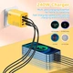 Мережевий зарядний пристрій Блок живлення для телефона 240W 4 USB A + 4 USB Type-C Швидке заряджання PD+QC3.0 Блок заряджання для Samsung, IPhone, Xiaomi, Redmi, Huawei, Realme 697 Black - зображення 2