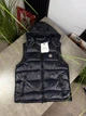 Безрукавка Moncler з NFC чіпом жилетка чорна знімний капюшон XL 4465 - зображення 1