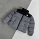 Зимняя куртка пуховик The North Face 700 Reflective серая рефлективная 2XL 4468 - изображение 2