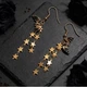 Сережки Кажани з зірками золотисті, 3067-1 - зображення 3