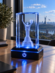 Статуетка Батьківщина-Мати Київ — 3D LED-світильник у K9-кристалі 5×5×8 см - зображення 4
