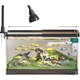 Аквариум KUOTING Lazy Fish Tank для дома, гостиной и офиса, аквариум для золотых рыбок с фильтром, черная модель. - изображение 2