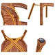 Qiyinge ротангове крісло для балкону та відпочинку, ткане, для вулиці, для невеликої квартири, вінтажне крісло для дому, патіо, спинка крісла для людей похилого віку - изображение 1