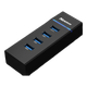 Разветвитель USB-концентратора Newmine 3.0, 4-портовый, для ноутбуков и настольных компьютеров, телефонов, кабель-конвертер «один к нескольким портам», длина кабеля около 0,25 метра. - изображение 4