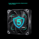 Вентилятор для охлаждения корпуса PHANTEKS M25 Elegant Black 12 см (гидравлический подшипник FDB, последовательный кабель, 4-контактный ШИМ-контроль температуры, тип воздушного потока, 2000 об/мин, высокопроизводительный подшипниковый узел) - изображение 9