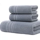 Подарункова коробка KING SHORE A-Class Pure Cotton Sports Towel and Bath Room Set, Абсорбуючий рушник та комплект банних рушників, 1 ванна 2 рушники, сірий - изображение 1