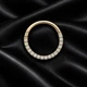 Кольцо для пирсинга с камнями Asteel Золото толщина 1.2 мм диаметр 8 мм - изображение 1