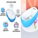 Портативная складная детская ванночка INTIME BABY BATH TUB для младенцев и детей до 4 лет, компактная безопасная надувная ванна 28×98×65 см для купания малышей с большим объёмом 75л и насосом в комплекте - изображение 2