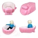 Портативная складная детская ванночка INTIME BABY BATH TUB для младенцев и детей до 4 лет, компактная безопасная надувная ванна 28×98×65 см для купания малышей с большим объёмом 75л и насосом в комплекте - изображение 4