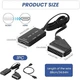 Конвертер SCART у HDMI (Full HD 1080P / 720P) — відео-аудіо адаптер з кабелями HDMI та USB для TV, VHS, DVD, PS3, Xbox - зображення 3