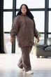 Спортивный костюм на флисе женский Olis-Style Зима-Лэйба 74-76 Кофейный (ROZ660200004) - изображение 6