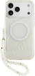 Etui na smartfon Guess IML Flowers Allover Electroplated with Pearl Strap MagSafe do Apple iPhone 18 Pro Max / Apple iPhone 17 Pro Max Białe (3666339673468) - obraz 1