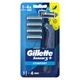 Станок для гоління чоловічий (бритва) Gillette Sensor 3+ з 4 змінними картриджами - изображение 1