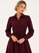 Жіноча тепла сукня з пишною спідницею LadyLike 50 Бордовий (ladlk2174362286445) - изображение 4