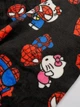 Штани піжамні плюшеві теплі чорного кольору Spiderman x Hello Kitty домашні штани Спайдермен Людина Павук Хеллоу Кітті, L-XL - зображення 6