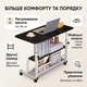 Компьютерный столик RIAS MD-1846 с регулировкой высоты и полками 60x40 см Black (3_08767) - изображение 2