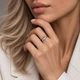 Серебряное кольцо Капельки 17,5 р - изображение 5
