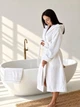 Женский халат с капюшоном COSY махровый Fortune M белый 925H3W - изображение 3