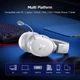 Навушники MCHOSE V9 PRO White blue Бездротова Ігрова Гарнітура, Радіоканал/Bluetooth/3.5мм. Знімний Мікрофон, RGB Підсвічування, Об'ємний звук 7.1, Автономна робота 250 Годин - зображення 3