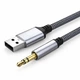 Кабель USB-A - 3.5 мм AUX аудіо Stone 1 м позолочені контакти (ST-USB3.5mm-1M) - зображення 2