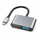 Адаптер Type-C - HDMI + VGA Stone 2 в 1 4K 30Hz для ноутбука (ST-H02) - изображение 1
