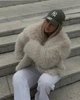 Шуба вкорочена - Classyme - XS - Кремовий - (22sh) - зображення 2