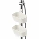 Подвесные корзинки для душа LIVARNO home, набор из 2 шт., белые, 26 × 26 × 9,5 см - изображение 2