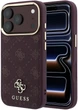 Etui na smartfon Guess Peony 4G Small Logo MagSafe do Apple iPhone 18 Pro Max / Apple iPhone 17 Pro Max Burgundy (3666339654153) - obraz 1