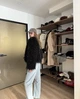 Шуба под ламу без воротника - Classyme - M - Черный - (43sh) - изображение 1