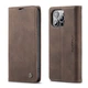 Чехол-книжка CaseMe из нубука для iPhone 13 Pro Тёмно-коричневый - изображение 2