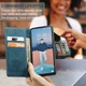 Чехол-книжка CaseMe из нубука для Xiaomi Poco X5 5G Бирюзовый - изображение 4