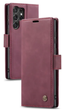 Чехол-книжка CaseMe из нубука для Samsung S25 Ultra Бордовый - изображение 1