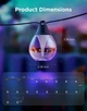 Zestaw lampek LED Govee H7025 Outdoor Clear Bulb String Lights 15 m RGBIC WI-FI/Bluetooth Ciepły biały (6974316995890) - obraz 17