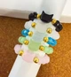 Кольцо кошка из бусин смола эластичное 7 см — кольцо с котиком kawaii, случайный цвет - изображение 3